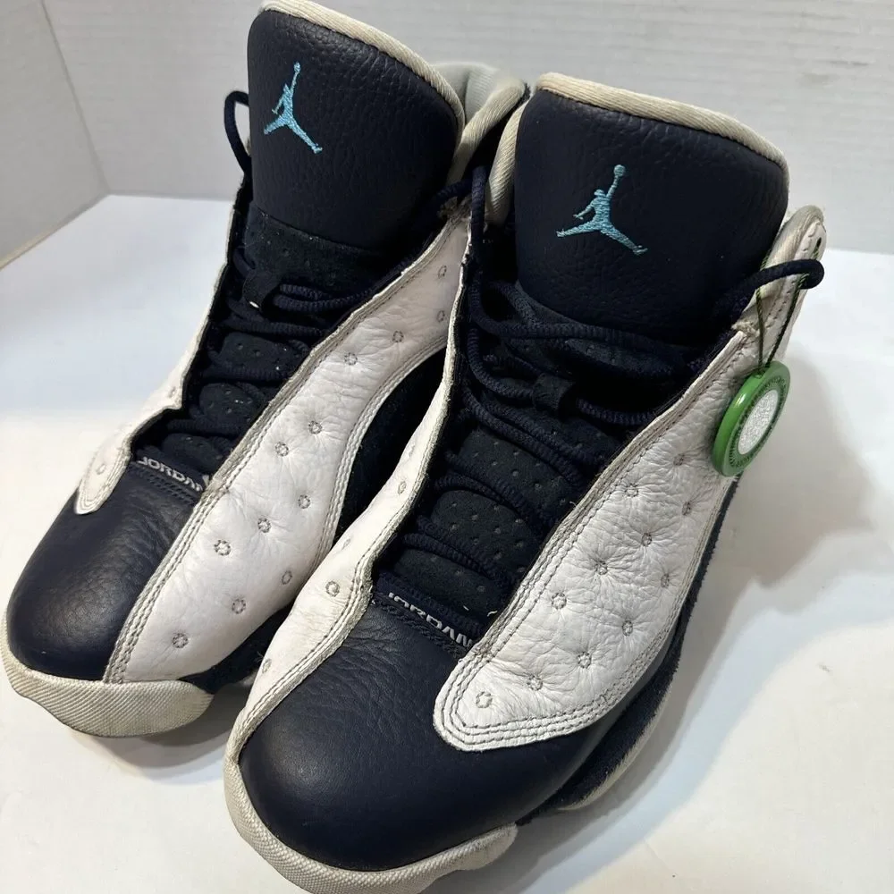 Air Jordan 13 Retro Obsidian 2021 Size 9 White Obsidian Powder Blue Stock X Cert